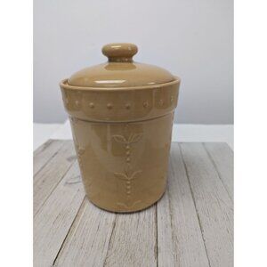 2007 Signature Sorrento Debby Segura Medium Gold Wheat Canister with Lid #1